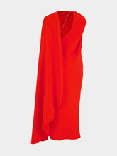 Balenciaga Sunset Red Draped Maxi Dress