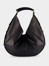 Saint Laurent Black Mombasa Large Leather Hobo Bag