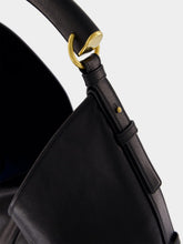 Saint Laurent Black Mombasa Large Leather Hobo Bag