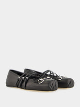 Gucci Black Leather Horsebit Ballet Flats