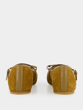 Gucci Light Brown Mini Suede GG Horsebit Ballet Flat