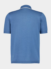 Gucci Blue Silk-Cotton Short-Sleeve Polo