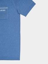 Gucci Blue Silk-Cotton Short-Sleeve Polo