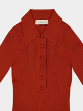 Zimmermann Spice Long Sleeve Polo Top