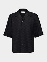Alexander McQueen Black Jacquard Short-Sleeved Shirt