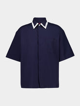 Gucci Dark Blue Heavy Poplin Cotton Shirt