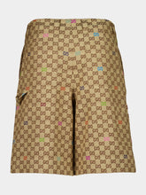 Gucci Camel and Dark Brown GG Canvas Shorts