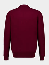 Gucci Bordeaux Wool Cashmere Cardigan with Embroidery