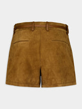 Gucci Brown Suede Shorts with Horsebit Belt
