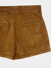 Gucci Brown Suede Shorts with Horsebit Belt