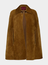 Gucci Brown Suede Cape with Horsebit
