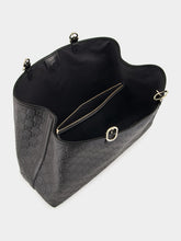 Gucci Black GG Emblem Large Leather Tote