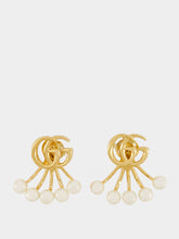 Gucci Gold GG Marmont Crystal Earrings