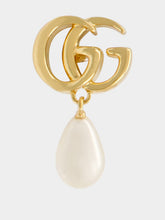 Gucci Gold GG Marmont Pearl Earrings