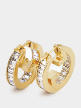 Gucci Gold Blondie Crystal Hoop Earrings
