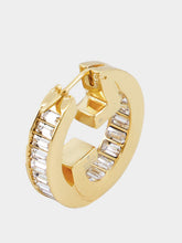 Gucci Gold Blondie Crystal Hoop Earrings