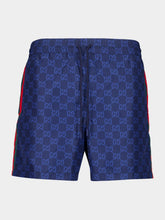 Gucci Navy Blue GG Swim Shorts Nylon