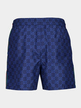 Gucci Navy Blue GG Swim Shorts Nylon