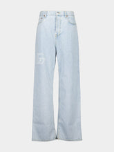 Gucci Light Blue Baggy Fit Bleached Jeans