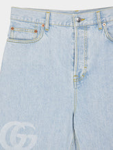 Gucci Light Blue Baggy Fit Bleached Jeans