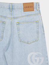 Gucci Light Blue Baggy Fit Bleached Jeans