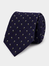 Gucci Dark Blue GG Floral Silk Tie