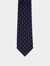 Gucci Dark Blue GG Floral Silk Tie