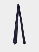 Gucci Dark Blue GG Floral Silk Tie