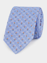 Gucci Light Blue GG Floral Silk Tie