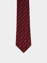Gucci Bordeaux Horsebit Silk Jacquard Tie