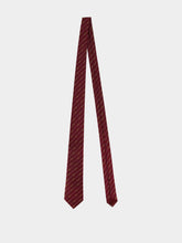 Gucci Bordeaux Horsebit Silk Jacquard Tie
