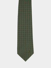 Gucci Green Horsebit Silk Jacquard Tie