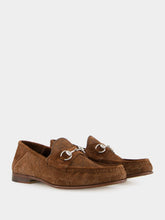 Gucci Dark Brown GG Suede Horsebit Loafer