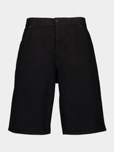 Saint Laurent Black Baggy Cotton Twill Bermuda Shorts