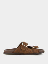 Gucci Brown GG Suede Sandals