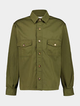 Saint Laurent Khaki Cotton Twill Overshirt
