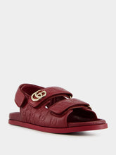 Gucci Rosso Ancora Red Sandals with Double G
