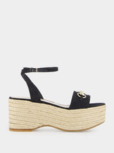 Gucci Black GG Canvas Espadrille with Horsebit