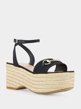 Gucci Black GG Canvas Espadrille with Horsebit