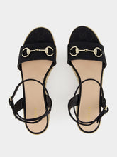 Gucci Black GG Canvas Espadrille with Horsebit