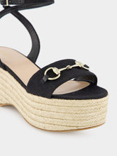 Gucci Black GG Canvas Espadrille with Horsebit