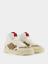 Gucci Beige GG Sweet Leather High-Top Sneakers