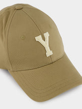 Saint Laurent Sand Y Varsity Cap in Gabardine