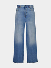 Gucci Light Blue Wide-Leg Stonewashed Denim Trousers
