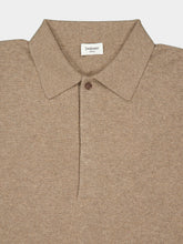 Saint Laurent Taupe Chine Wool Long-Sleeve Polo