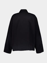 Balenciaga Black Zip-Up Jacket in Heavy Cotton