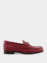 Gucci Rosso Ancora Kid Leather Loafers