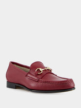Gucci Rosso Ancora Kid Leather Loafers