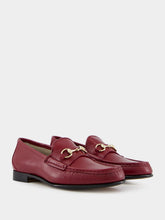 Gucci Rosso Ancora Kid Leather Loafers
