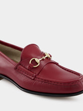 Gucci Rosso Ancora Kid Leather Loafers